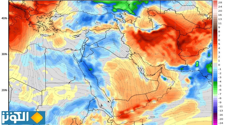  متنبئ جوي : كتلة هوائية تؤثر على العراق ورياح قوية مثيرة للغبار