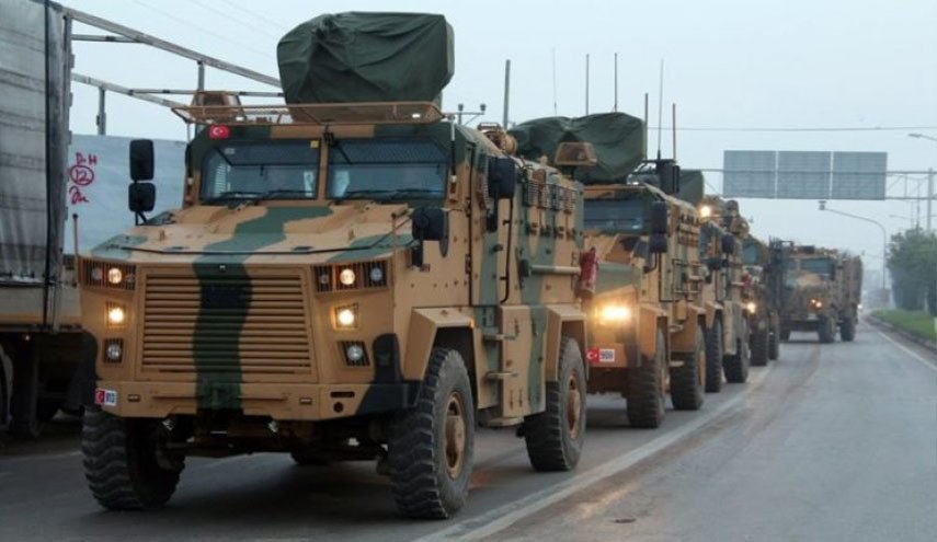 رتل عسكري جديد للقوات التركية يدخل شمال حلب في سوريا