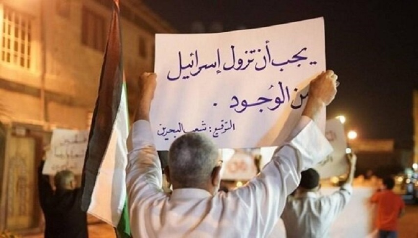 تظاهرات گسترده بحرینی ها و لغو  مراسم  صهیونیست ها در منامه