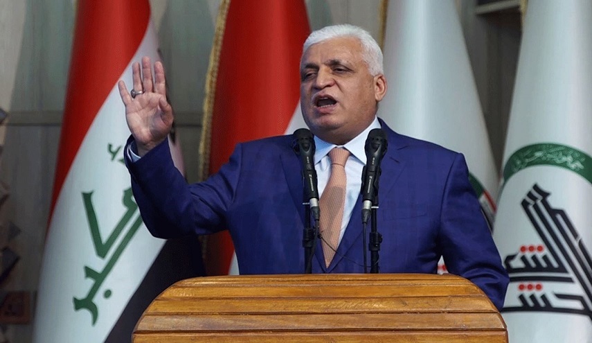 فالح الفیاض : شهیدان سلیمانی و المهندس راه پیروزی را برای عراقیها ترسیم کردند