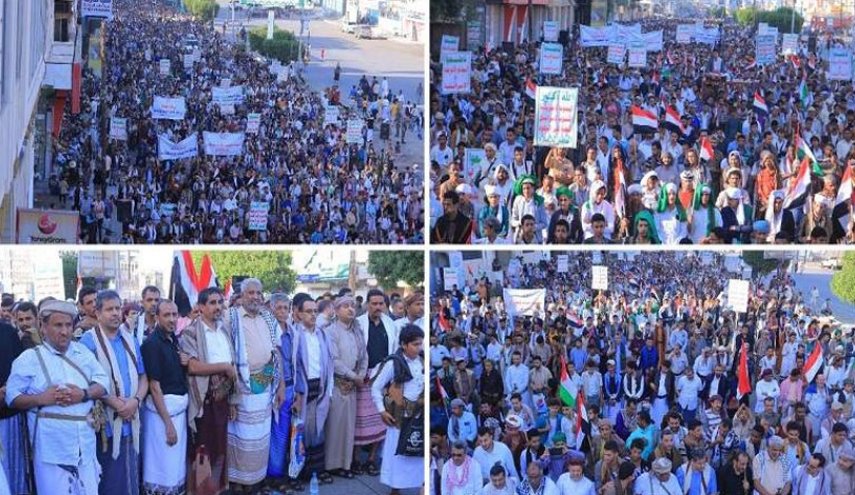 اليمن.. مسيرة جماهيرية حاشدة تندد باستمرار الحصار الجائر بالحديدة 