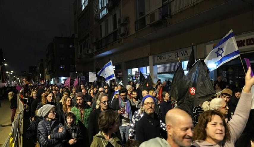تظاهرات معترضان به سیاست‌های دولت نتانیاهو در تل‌آویو