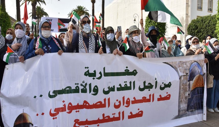 تظاهرات در مغرب علیه عادی‌ سازی و حمایت از آرمان فلسطین