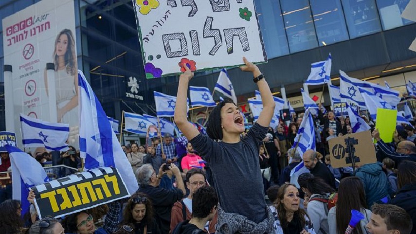 تظاهرات گسترده علیه کودتای قضایی نتانیاهو