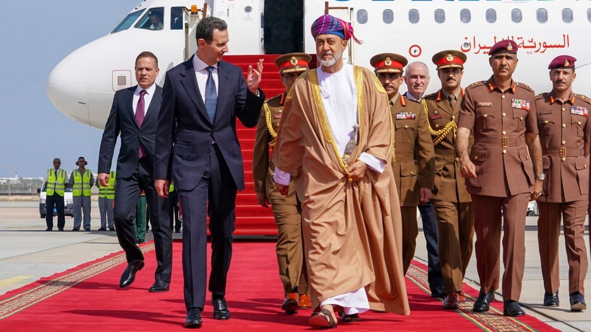 دیدار بشار اسد با سلطان عمان در مسقط