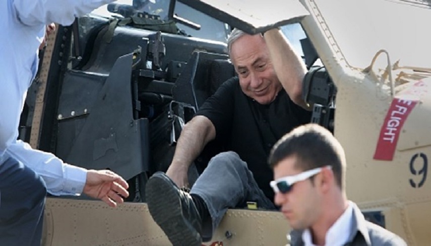 نتانیاهو برای فرار از محاصره معترضان به بالگرد متوسل شد