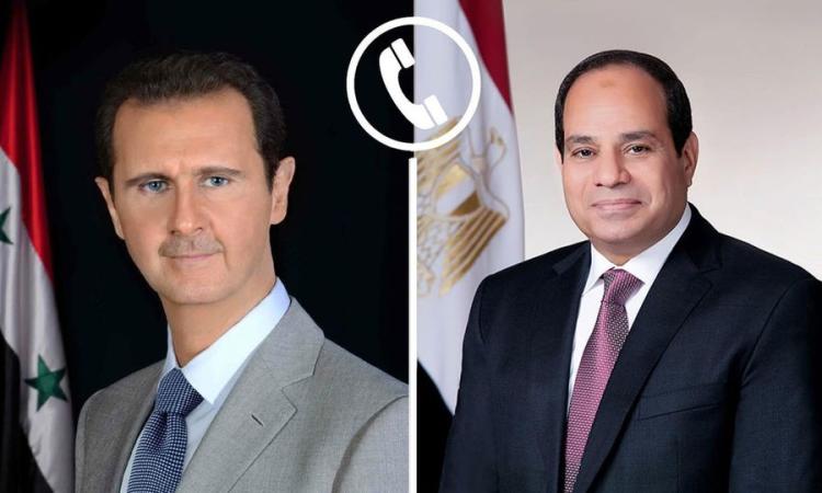 الرئيس الأسد يتلقى اتصالا هاتفيا من نظيره المصري