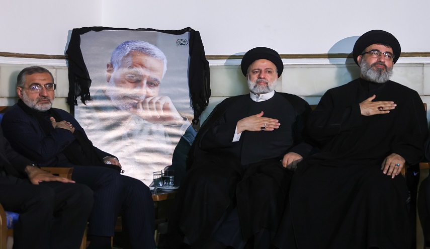 إقامة مراسم العزاء في الديوان الرئاسي بحضور الرئيس الإيراني +الصور