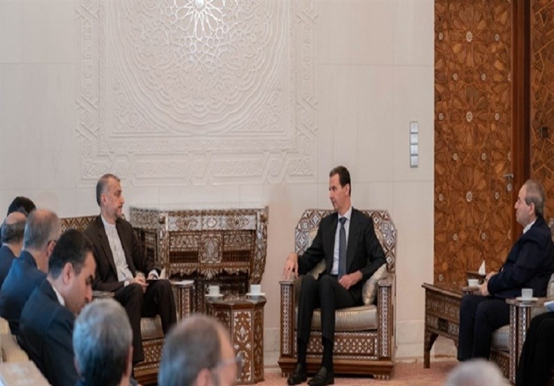  امير عبداللهيان يلتقي الرئيس السوري في دمشق 