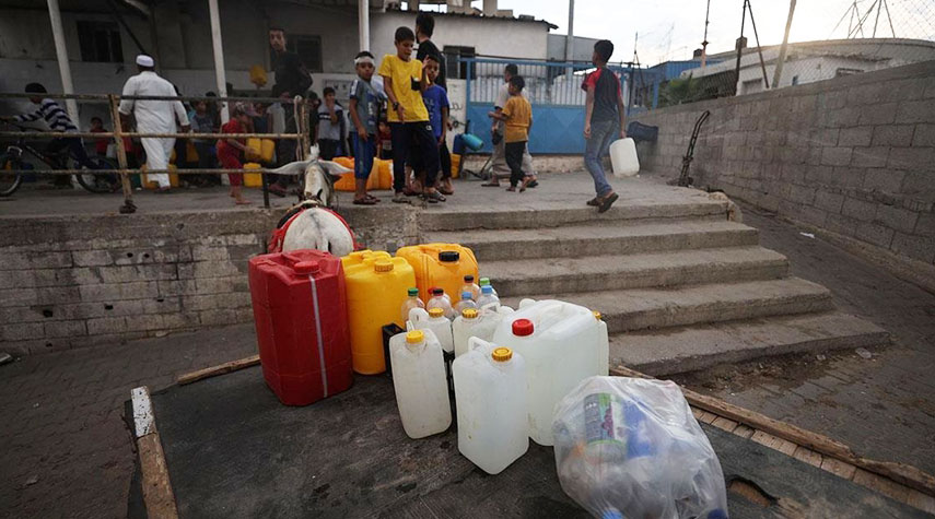  الأمم المتحدة: منع  الكيان الصهيوني المياه عن سكان غزة يعتبر جريمة ضد الإنسانية 