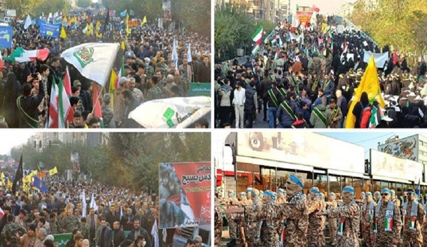  مسيرة "إلى بيت المقدس" في طهران والمدن الايرانية دعما لأهالي غزة 