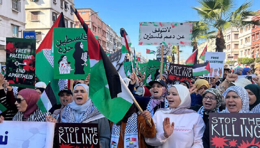 تظاهرات گسترده مردم مراکش ضد رژیم صهیونیستی 