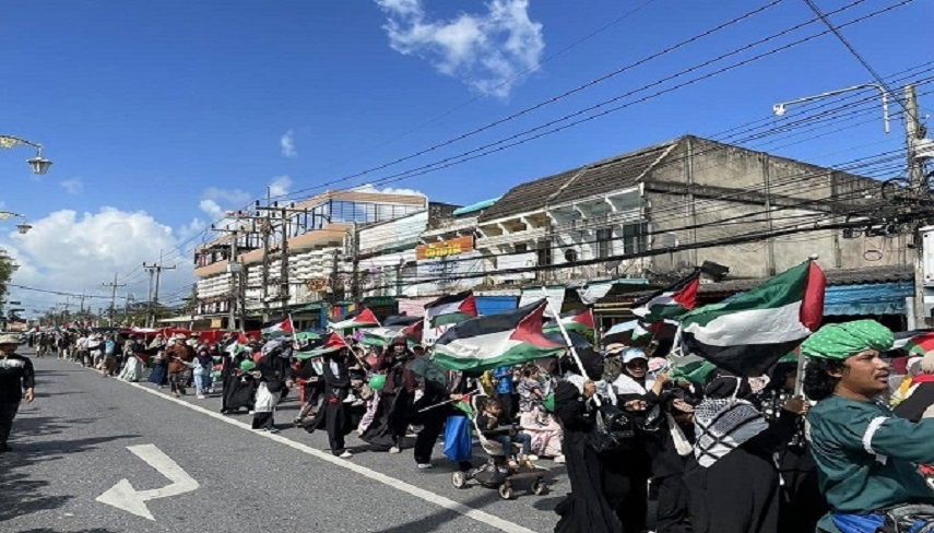 حمایت مردم مسلمان تایلند از فلسطین/ جنایت اسرائیل را فورا متوقف کنید