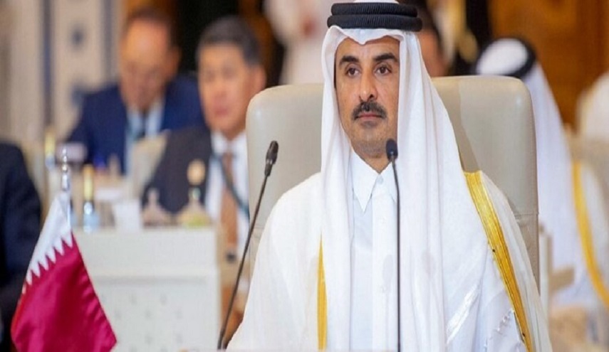 أمير قطر للرئيس الايراني: نقف بجانبكم