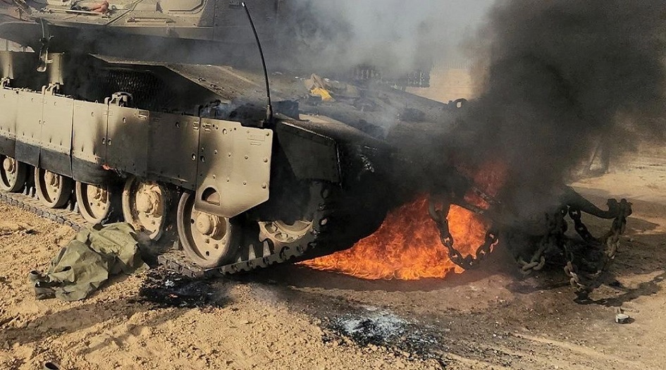 كتائب القسام تستهدف  4 دبابات ميركافا إسرائيلية بغزة