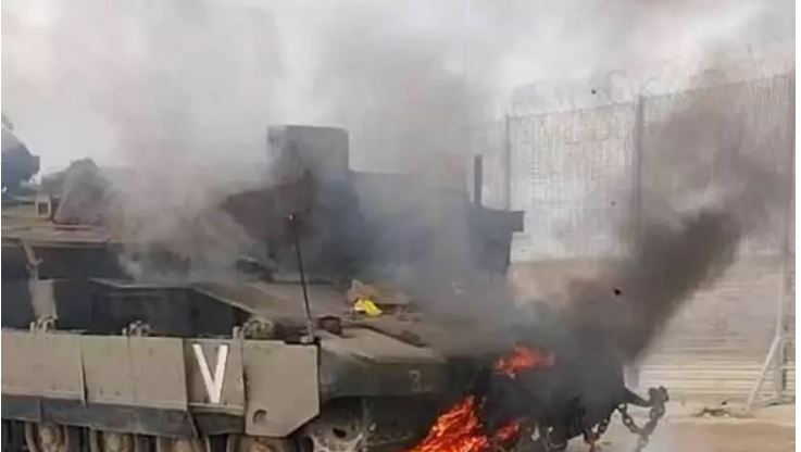 كتائب القسام تدمر دبابة إسرائيلية من نوع "ميركافا" في غزة