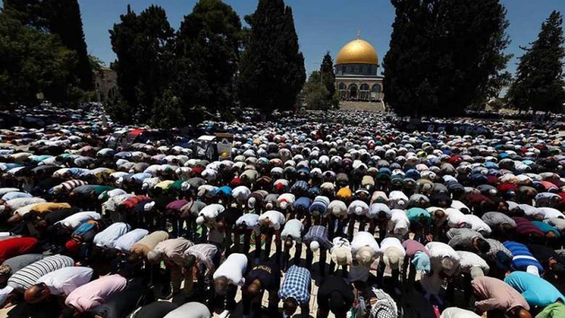 صلاة الجمعة الثالثة من رمضان في الأقصى الشريف 