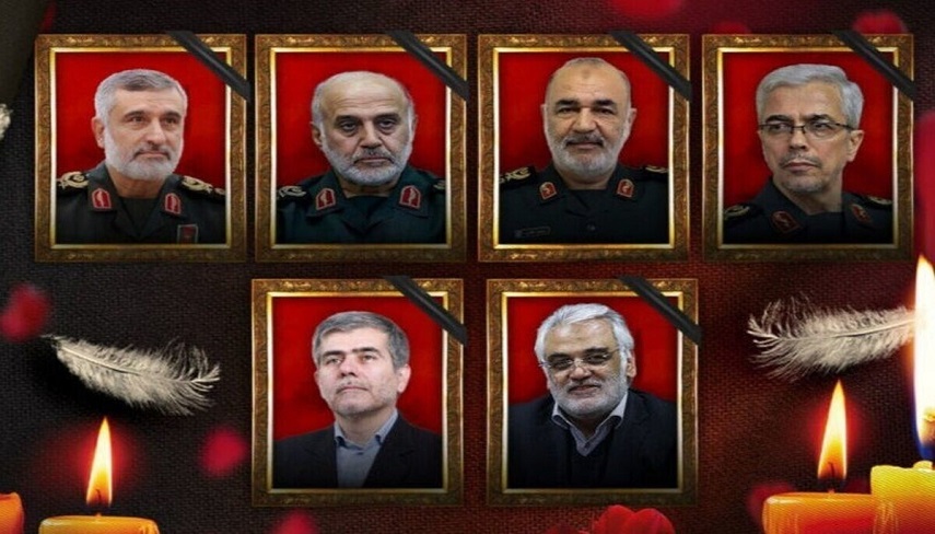برگزاری مراسم تشییع فرماندهان شهید تجاوز وحشیانه رژیم صهیونی