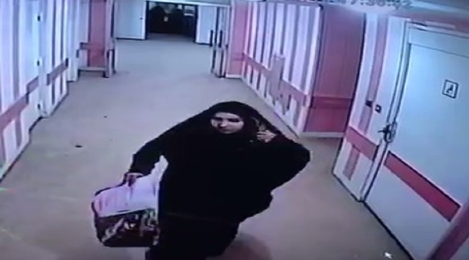 بالفيديو لحظة سرقة طفلة في مستشفى بالكوت